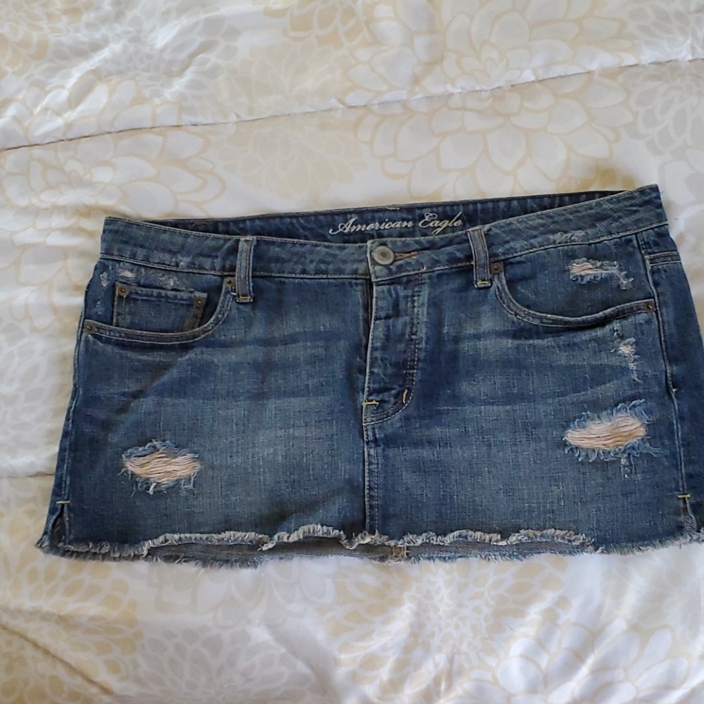 Denim mini skirt